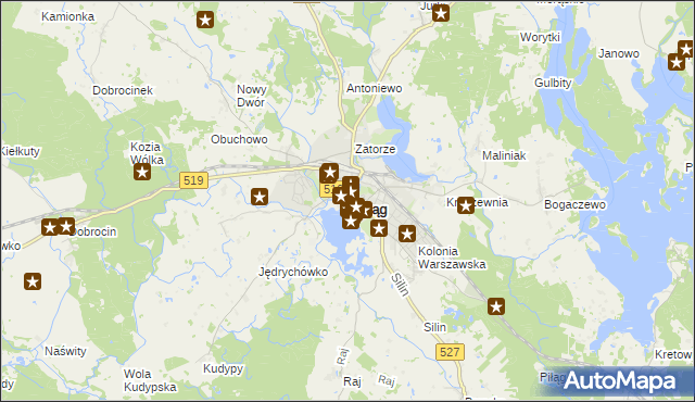 mapa Morąg, Morąg na mapie Targeo