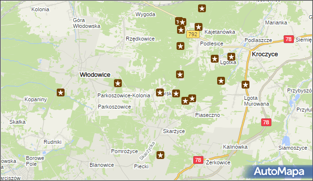 mapa Morsko gmina Włodowice, Morsko gmina Włodowice na mapie Targeo