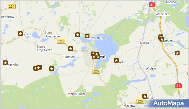 mapa Moryń, Moryń na mapie Targeo