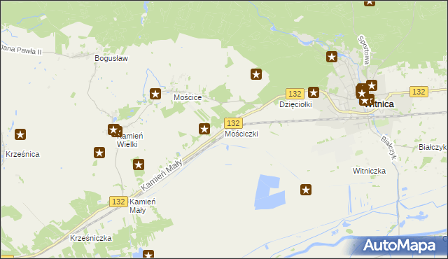 mapa Mościczki, Mościczki na mapie Targeo