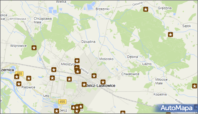 mapa Mościsko gmina Jelcz-Laskowice, Mościsko gmina Jelcz-Laskowice na mapie Targeo