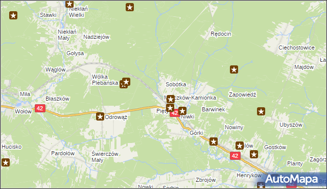 mapa Mroczków-Kamionka, Mroczków-Kamionka na mapie Targeo