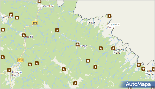 mapa Muczne, Muczne na mapie Targeo