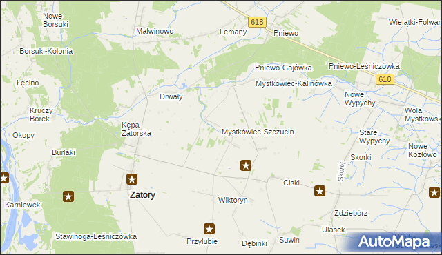 mapa Mystkówiec-Szczucin, Mystkówiec-Szczucin na mapie Targeo