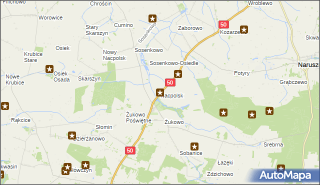 mapa Nacpolsk, Nacpolsk na mapie Targeo