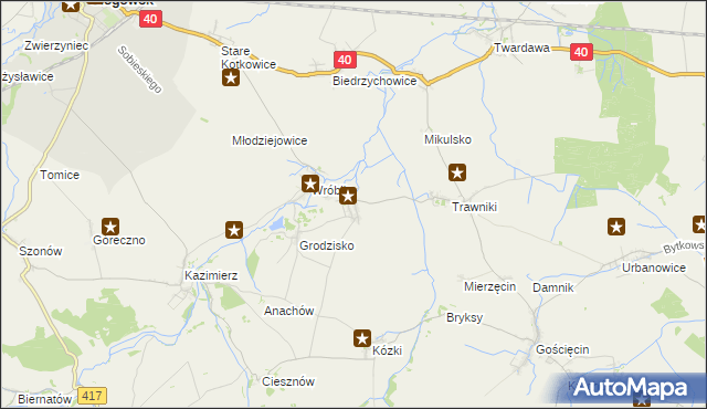 mapa Naczęsławice, Naczęsławice na mapie Targeo