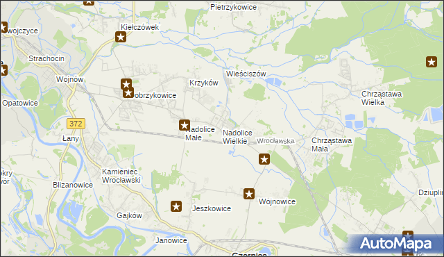 mapa Nadolice Wielkie, Nadolice Wielkie na mapie Targeo