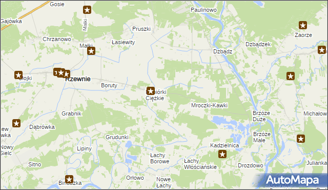 mapa Napiórki Butne, Napiórki Butne na mapie Targeo