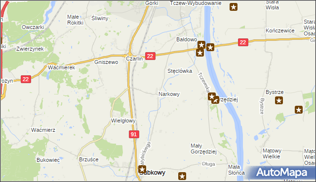 mapa Narkowy, Narkowy na mapie Targeo