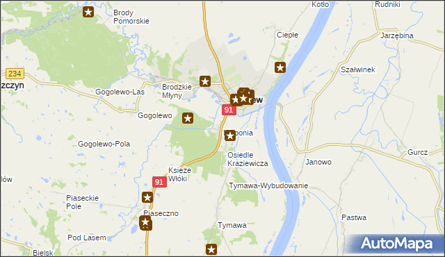 mapa Nicponia, Nicponia na mapie Targeo