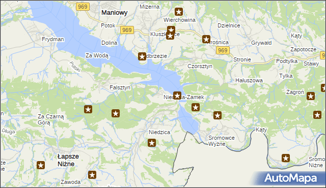 mapa Niedzica-Zamek, Niedzica-Zamek na mapie Targeo