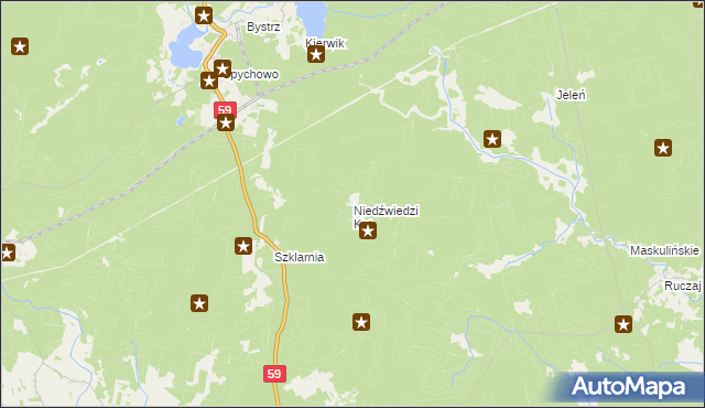 mapa Niedźwiedzi Kąt, Niedźwiedzi Kąt na mapie Targeo