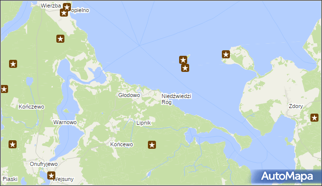 mapa Niedźwiedzi Róg, Niedźwiedzi Róg na mapie Targeo