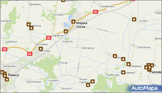 mapa Niemarzyn, Niemarzyn na mapie Targeo