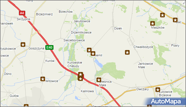 mapa Niemil, Niemil na mapie Targeo