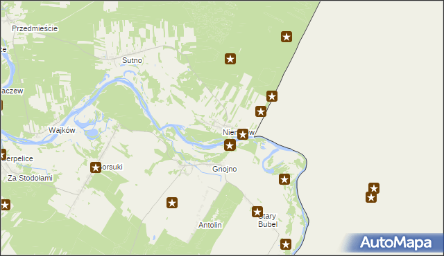 mapa Niemirów gmina Mielnik, Niemirów gmina Mielnik na mapie Targeo