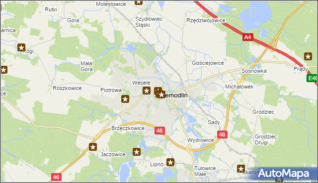 mapa Niemodlin, Niemodlin na mapie Targeo