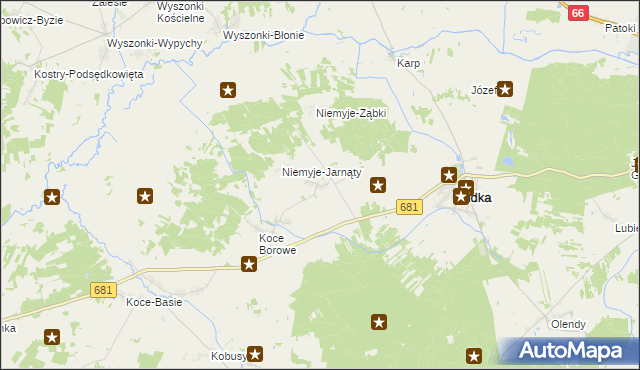 mapa Niemyje Nowe, Niemyje Nowe na mapie Targeo