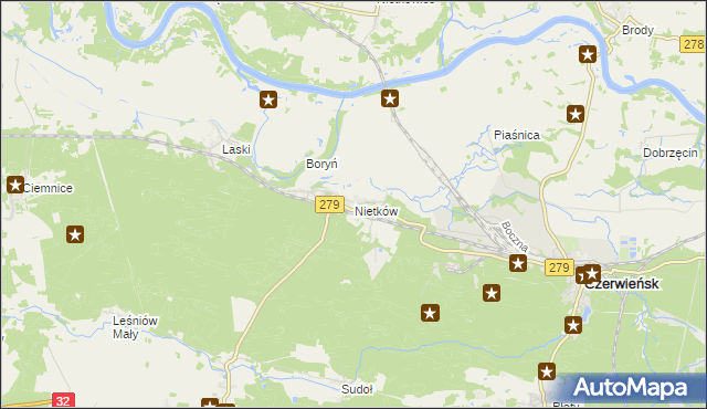 mapa Nietków, Nietków na mapie Targeo