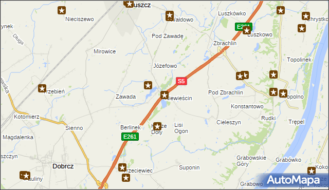 mapa Niewieścin, Niewieścin na mapie Targeo