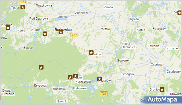 mapa Ninków, Ninków na mapie Targeo