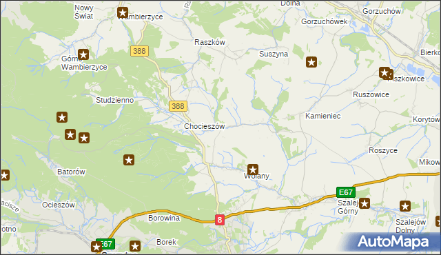 mapa Niwa gmina Szczytna, Niwa gmina Szczytna na mapie Targeo