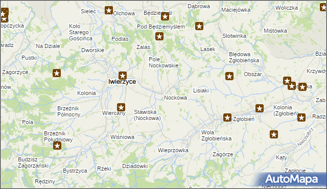 mapa Nockowa, Nockowa na mapie Targeo