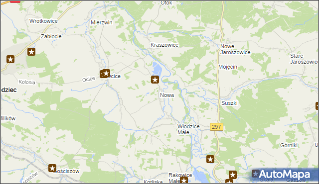 mapa Nowa gmina Bolesławiec, Nowa gmina Bolesławiec na mapie Targeo