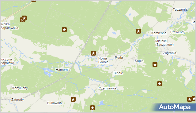 mapa Nowa Grobla gmina Oleszyce, Nowa Grobla gmina Oleszyce na mapie Targeo