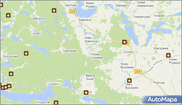 mapa Nowa Kiszewa, Nowa Kiszewa na mapie Targeo