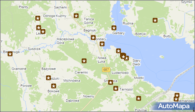 mapa Nowa Łuka, Nowa Łuka na mapie Targeo