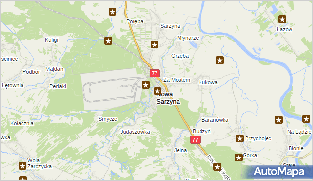 mapa Nowa Sarzyna, Nowa Sarzyna na mapie Targeo