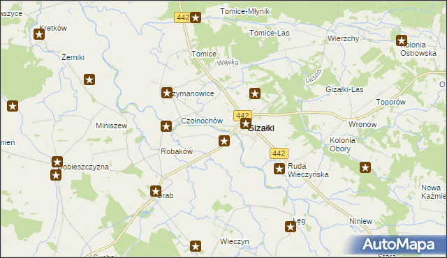 mapa Nowa Wieś gmina Gizałki, Nowa Wieś gmina Gizałki na mapie Targeo