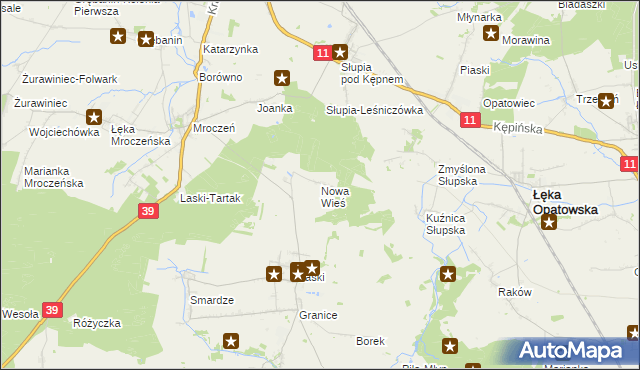 mapa Nowa Wieś gmina Trzcinica, Nowa Wieś gmina Trzcinica na mapie Targeo