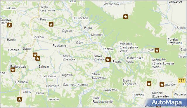 mapa Nowa Zbelutka, Nowa Zbelutka na mapie Targeo