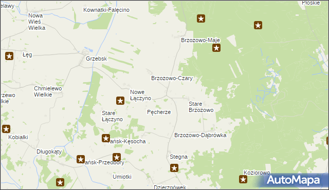 mapa Nowe Brzozowo, Nowe Brzozowo na mapie Targeo