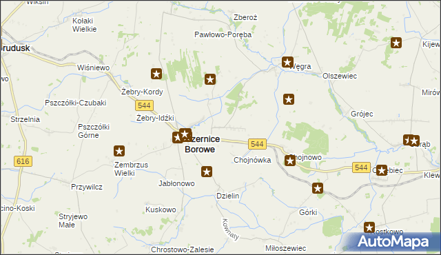 mapa Nowe Czernice, Nowe Czernice na mapie Targeo