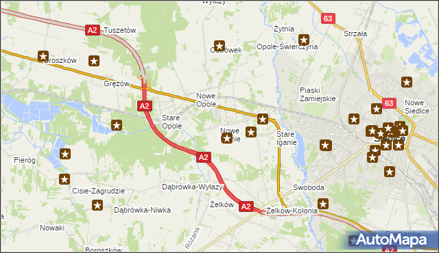 mapa Nowe Iganie, Nowe Iganie na mapie Targeo