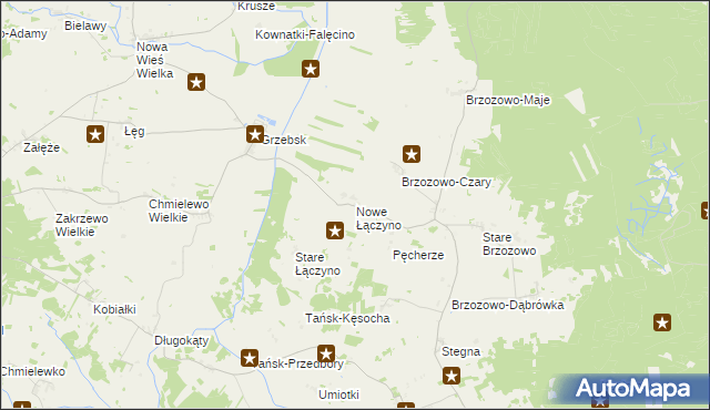 mapa Nowe Łączyno, Nowe Łączyno na mapie Targeo