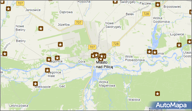 mapa Nowe Miasto nad Pilicą, Nowe Miasto nad Pilicą na mapie Targeo