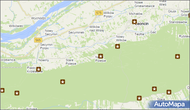 mapa Nowe Polesie, Nowe Polesie na mapie Targeo