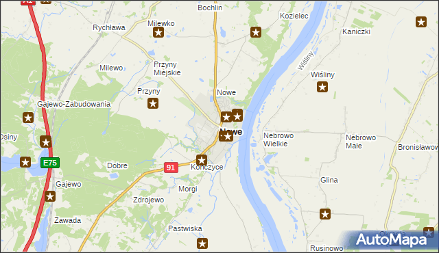 mapa Nowe powiat świecki, Nowe powiat świecki na mapie Targeo