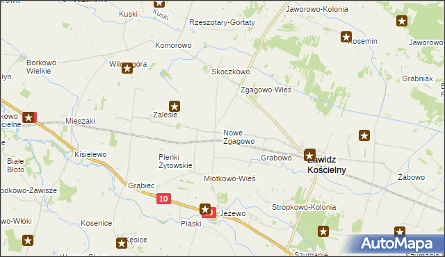 mapa Nowe Zgagowo, Nowe Zgagowo na mapie Targeo