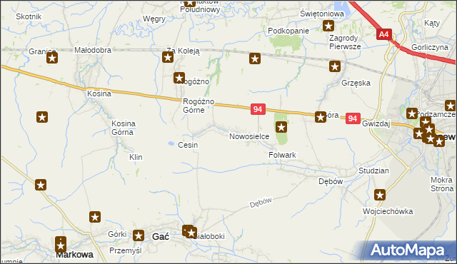 mapa Nowosielce gmina Przeworsk, Nowosielce gmina Przeworsk na mapie Targeo