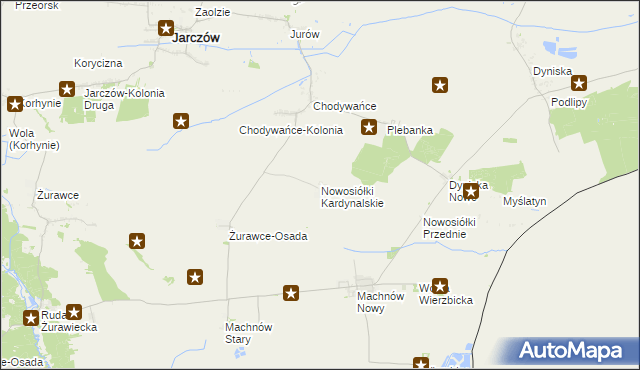 mapa Nowosiółki Kardynalskie, Nowosiółki Kardynalskie na mapie Targeo