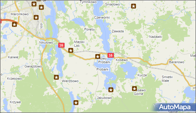 mapa Nowy Probark, Nowy Probark na mapie Targeo