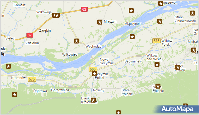 mapa Nowy Secymin, Nowy Secymin na mapie Targeo