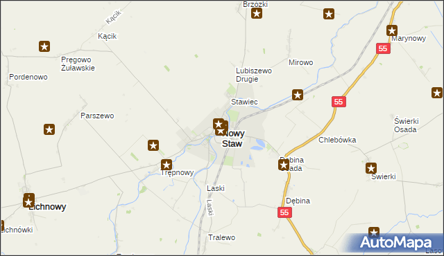 mapa Nowy Staw powiat malborski, Nowy Staw powiat malborski na mapie Targeo