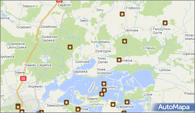 mapa Nowy Zamek, Nowy Zamek na mapie Targeo