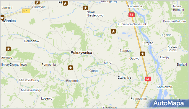 mapa Obrębek, Obrębek na mapie Targeo